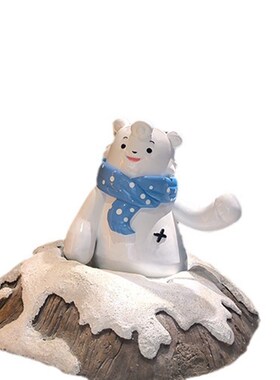 商业美陈公仔玻璃l钢雕塑熊定 制学校户外装饰摆件玻璃钢动物雕塑