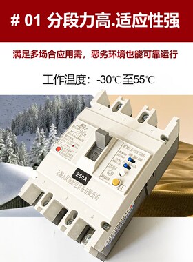 CM1LE三相三线漏电断路器125A 250A 400AJ 630A漏保3P空气开关380