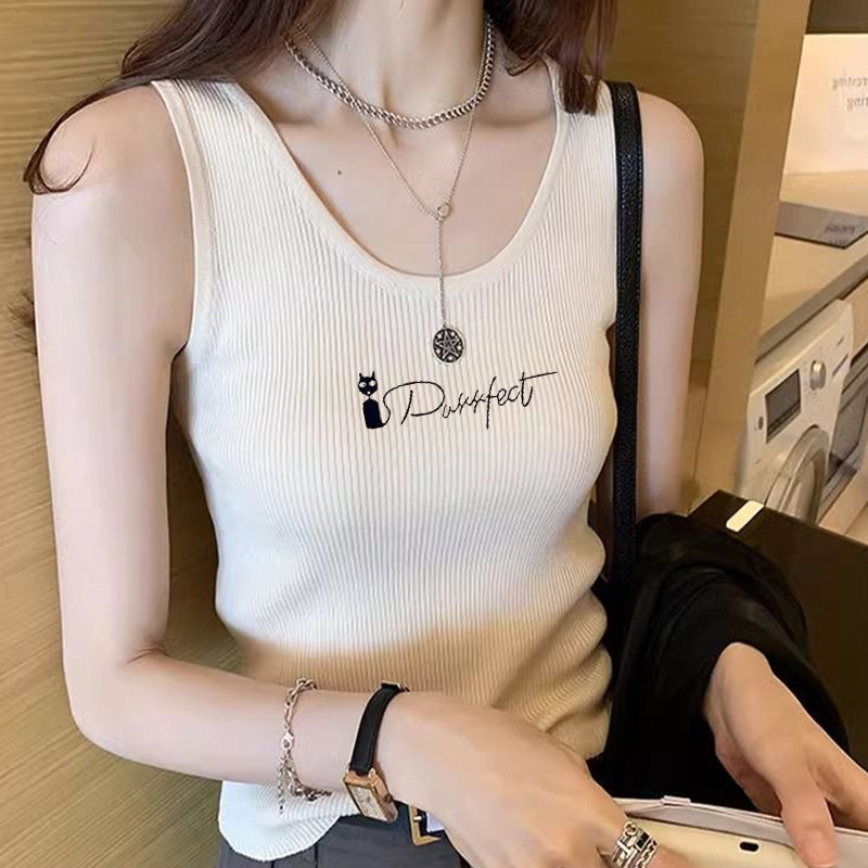 2025新款夏季吊带背心女内搭修身百搭纯棉白色无袖打底衫上衣外穿
