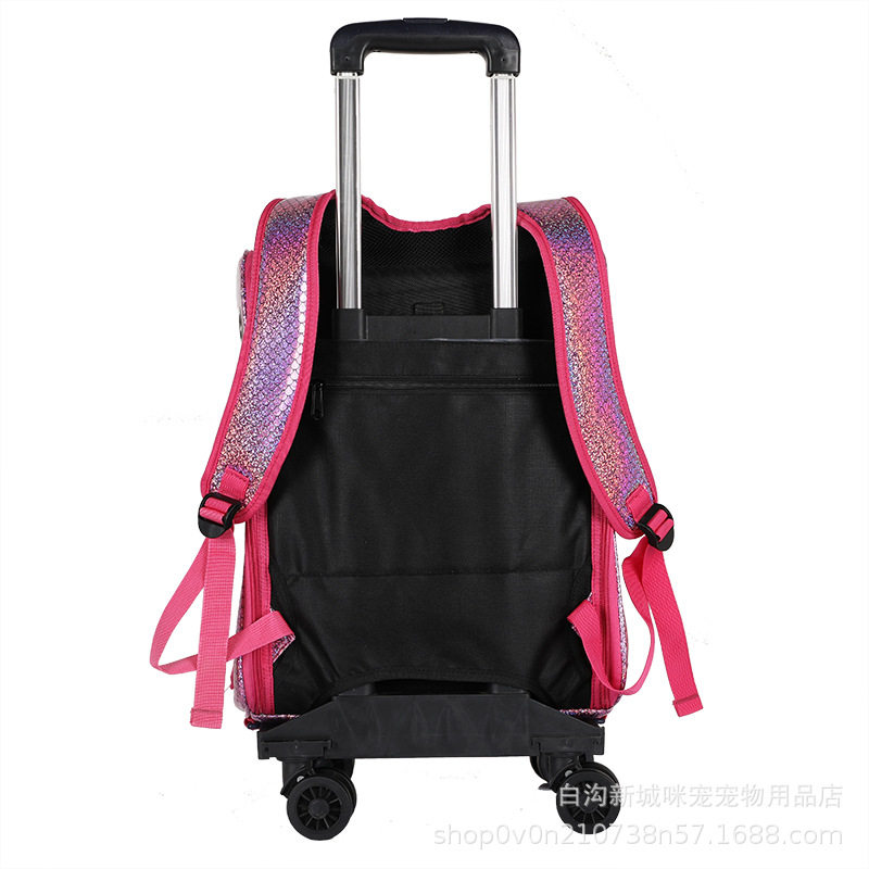 外出便携双肩背包狗包时尚宠物用品猫包透L明包太空舱拉杆包宠物
