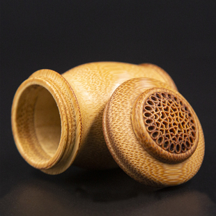 雕刻竹子葫芦蒙心竹铃黑白虫养虫罐竹子文玩手把件竹制虫玩叫竹筒