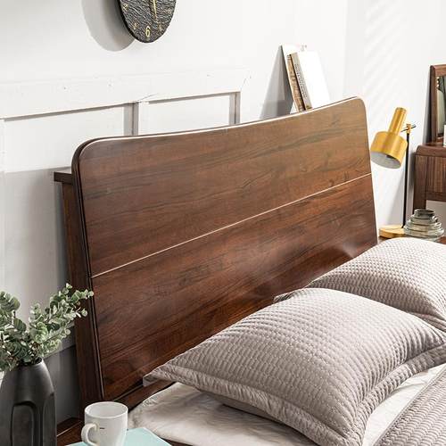 2I黑胡木全桃GWF实木床1.米室轻奢家用8现代简约主卧双人大床高箱