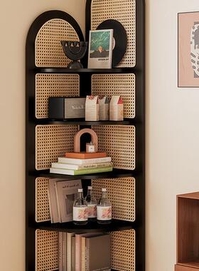 复子中古转CLR角柜置物书室架发客厅沙墙边卧床头实木三拐落屏风