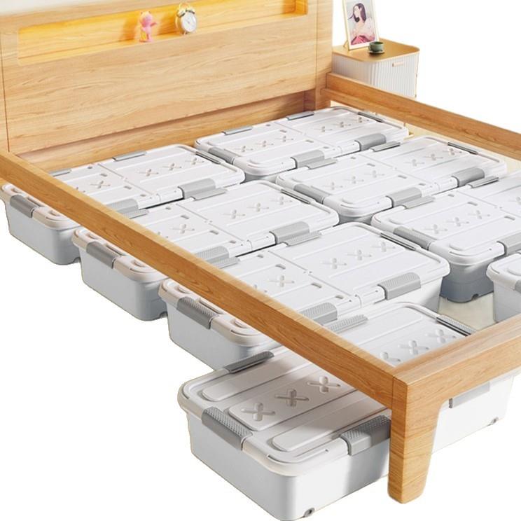 扁平收纳盒箱大号收纳箱床无品牌/箱子有料储物长有盖箱子塑子陶