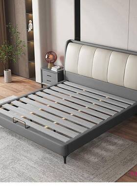 布艺现代简约双床人床小BL102515型日式1.5户米2.2米大床科技床布