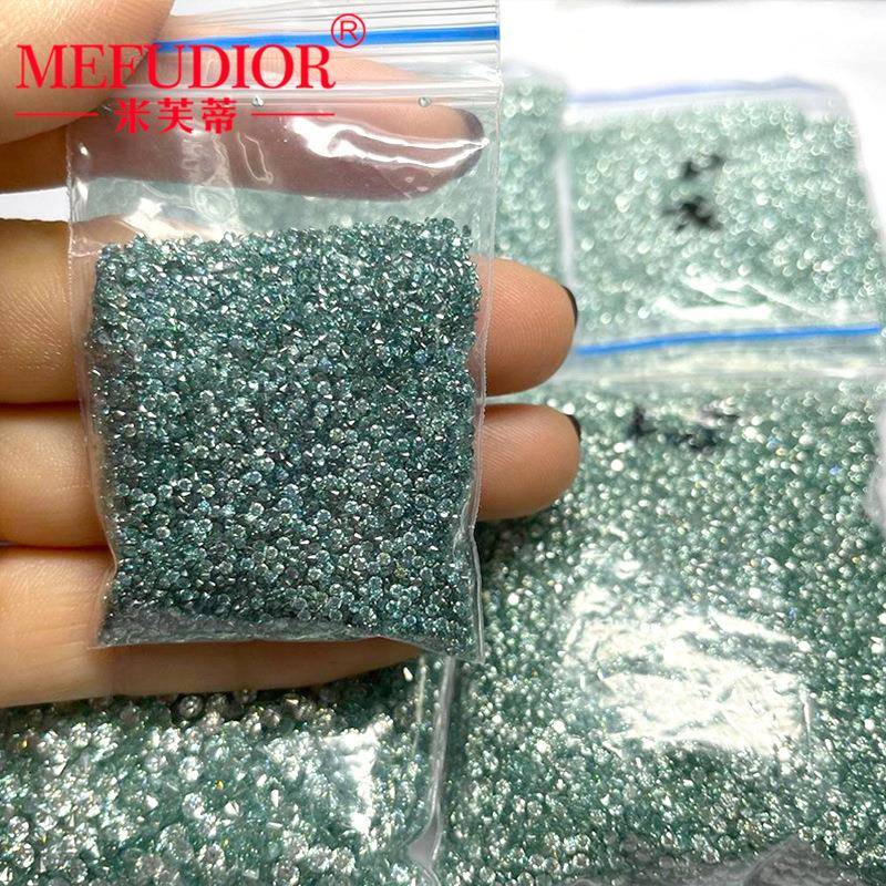 色小厘石莫桑箭石彩色绿裸厂石八心绿色小厘八.-.mm家饰品现货