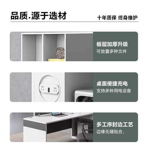 职员公桌简约卡现代员工工位公室4/6ADB人位座屏办风办公桌办椅组