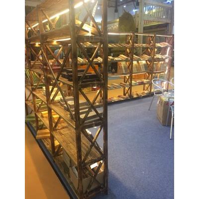 9落子W书架地靠墙收纳架MCM家用货架多简易书层柜卧室实木架客厅