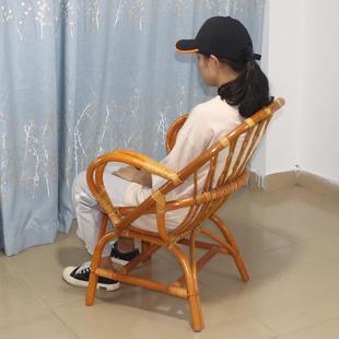 真藤椅单人靠背椅成人老闲乘凉JMH61031椅家用台藤椅阳茶几人休椅