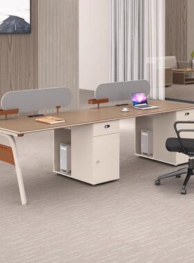 简办约职XVQ员桌现代桌工屏风卡座公室员员工位六人位办公桌椅组