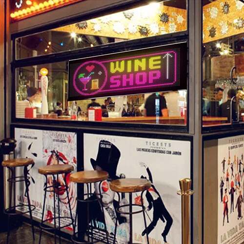 LED广告屏全彩显示柔屏门店招动走字双排滚牌免安LTO装性高亮显示