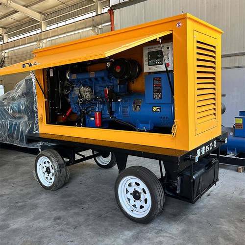 移动电站拖车式柴油发电机组带RAX防雨0棚0柴kW户外应1急油发电机
