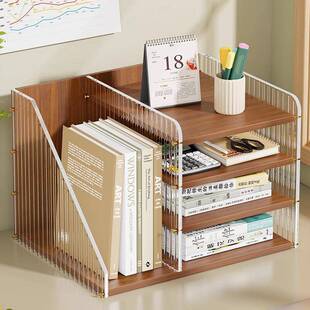办公桌NMO置物架多层亚力克工位书收纳展示架子学生学习桌上收纳