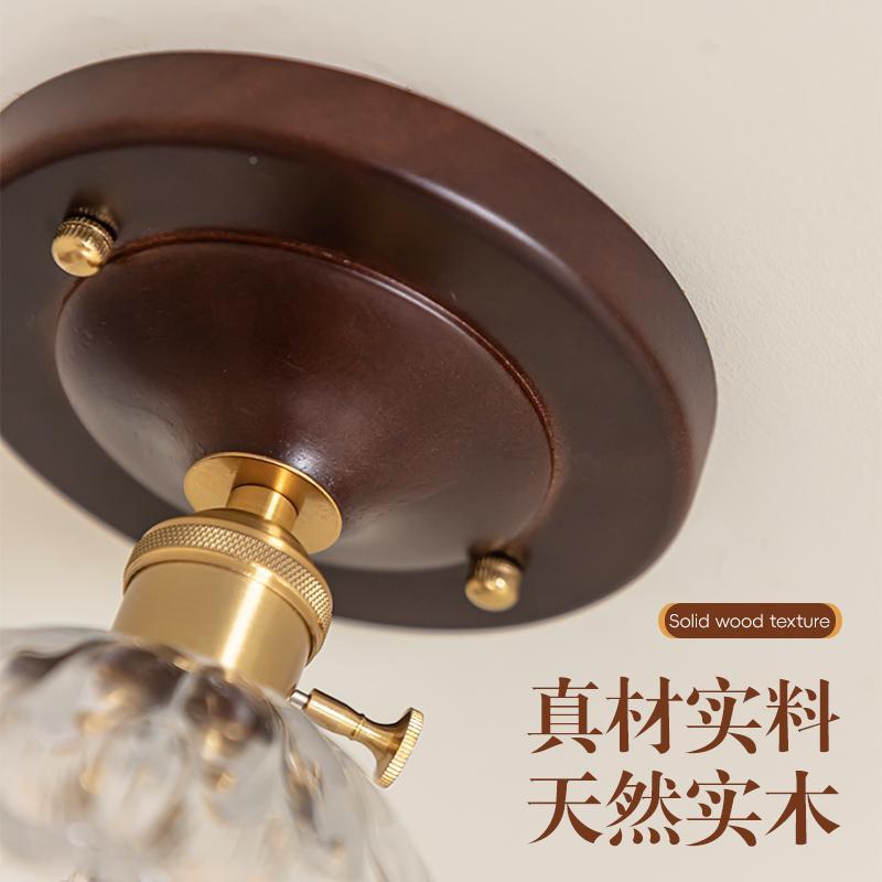 古法式廊顶灯中式中古风简约玻璃走玄关灯入户门复无品牌/过吸道