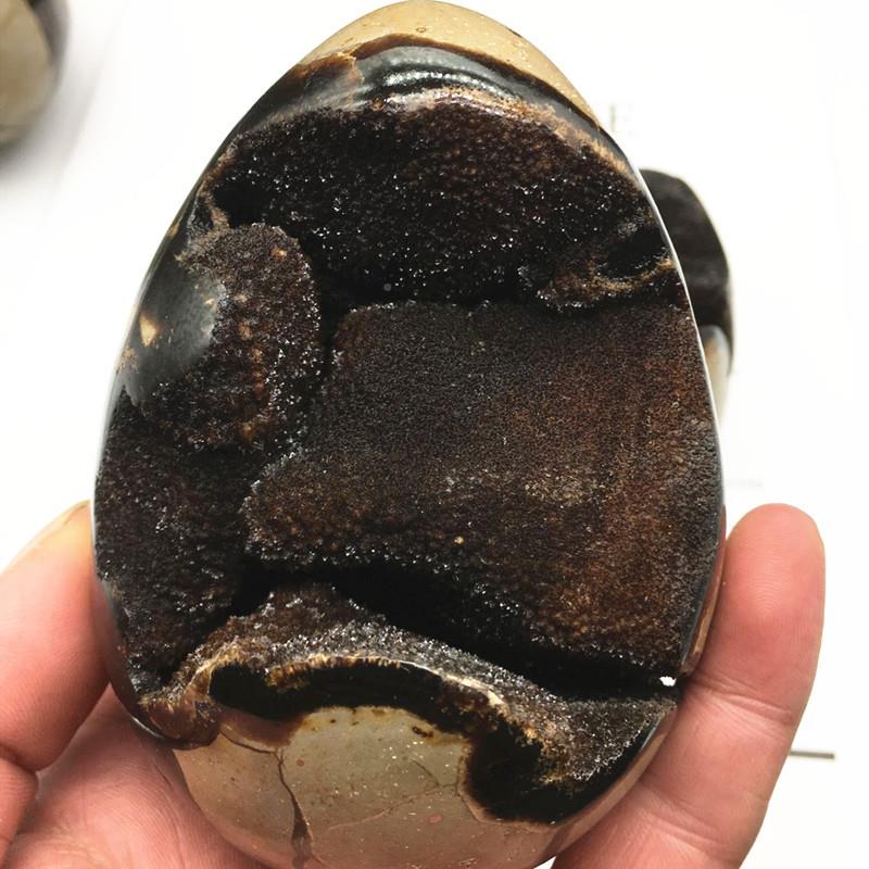 天然龟背石口蛋摆件矿龟纹石原石原乌龟洞鸡蛋物件实物龟背洞鸡开
