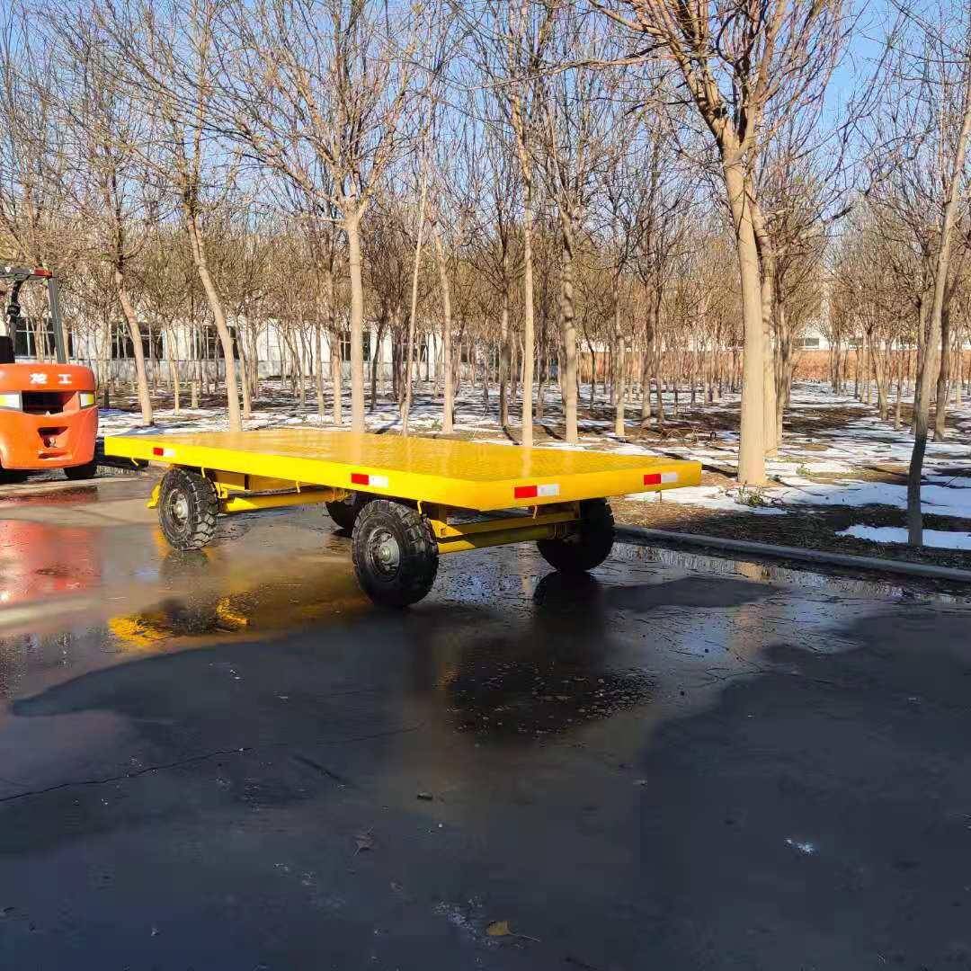 牵平板车货物搬运车引料运物车厂区四轮无品牌/带转向平板拖车重