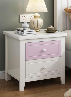 烤床漆约头简柜现实木迷你收纳柜轻奢卧VWM室储物小柜代整装厂家