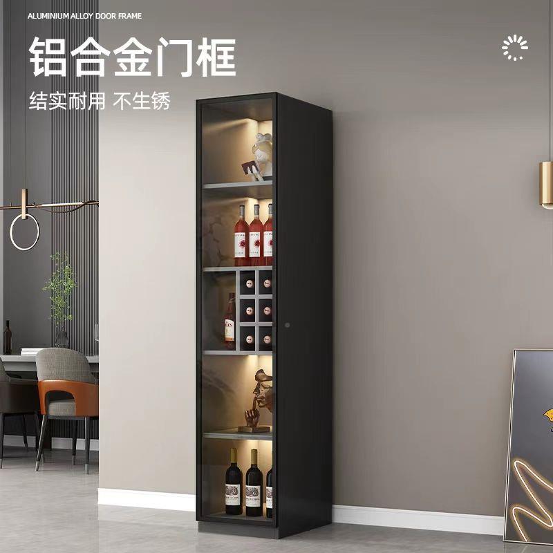 轻实木酒柜璃展示奢柜家用44170餐玻柜边高柜立式柜简约现代收纳