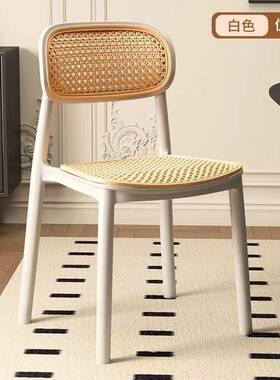 塑料编藤椅子中古扶手藤椅靠FWQ椅透气家用码放餐凳椅背餐桌椅户