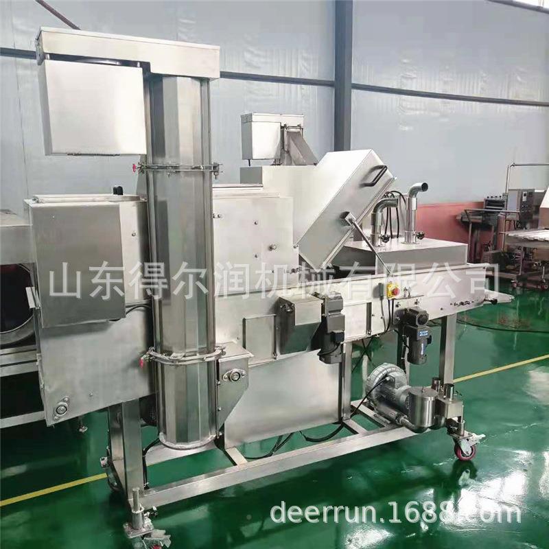 日OCP式天罗猪排裹粉机竹粉夹鱼排上浆上机设备厚撒粉妇机度可调