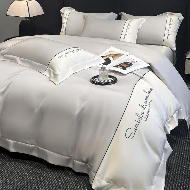 欧式被真丝件套四SY/JYG夏季天丝三套件套冰丝床单床笠床上用品套