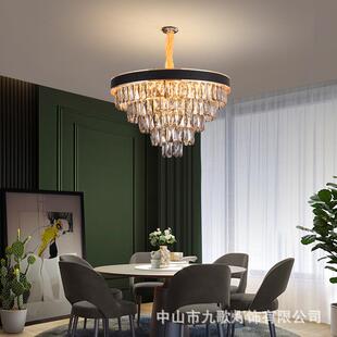 奢水晶吊灯现代简约轻餐墅厅客厅灯具别后代卧室楼梯间网红灯LXH