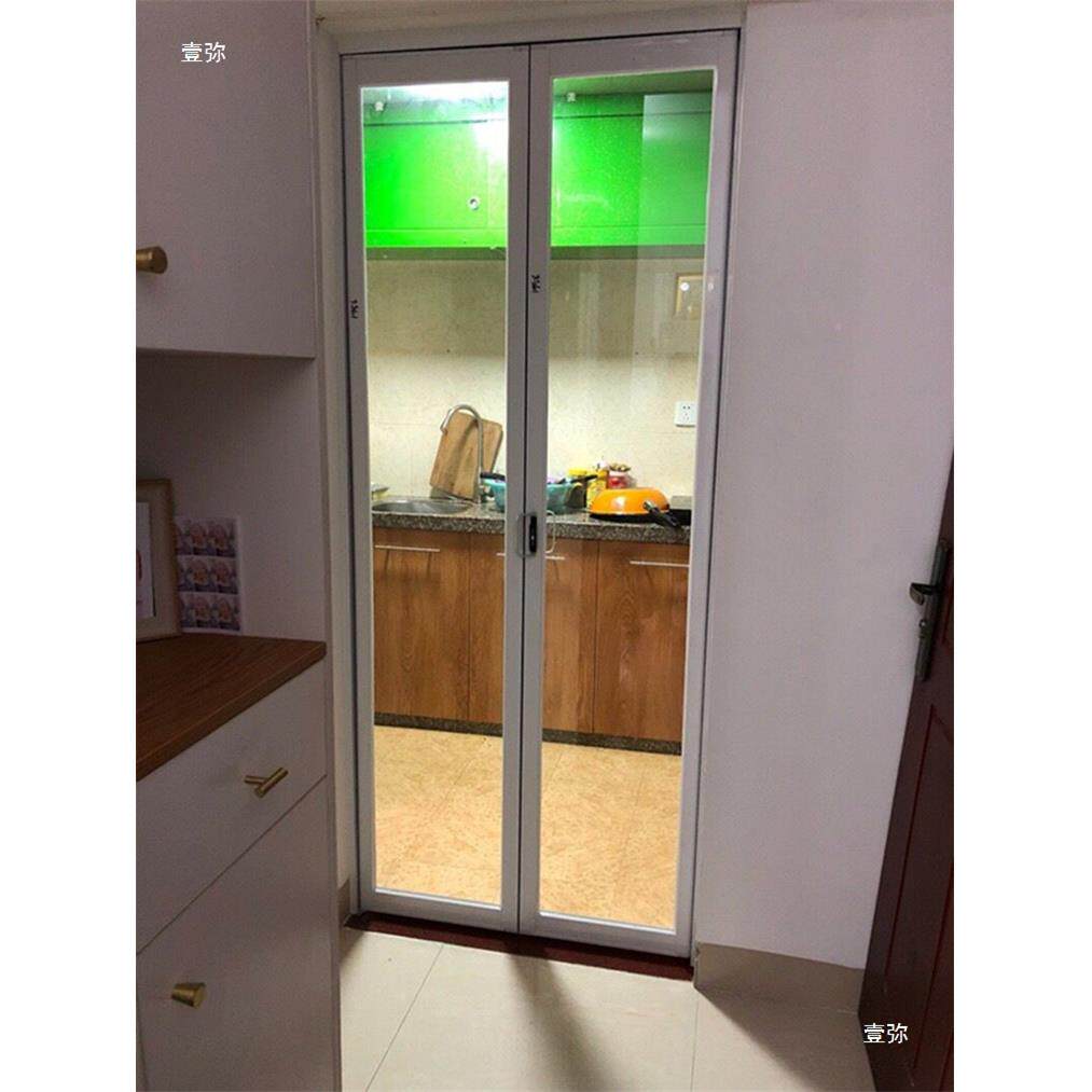 铝395合金折叠门无下房轨卫生间门厕所门小隔断折门钢化镁玻璃门