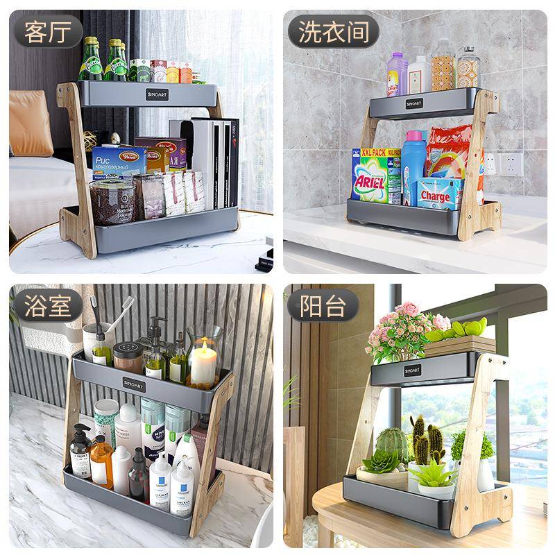 太空铝厨房物ECJ架置调罐收纳架台面款油盐双酱醋厨房层调味料架