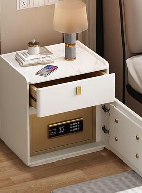头卧室床柜保75521险柜保轻险箱多功能奢简约现代实木免安装收纳