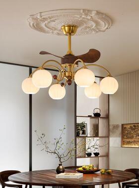 法式客厅风吊灯式中古vi扇ntage卧室书FPA房厅护眼灯美餐南洋复古