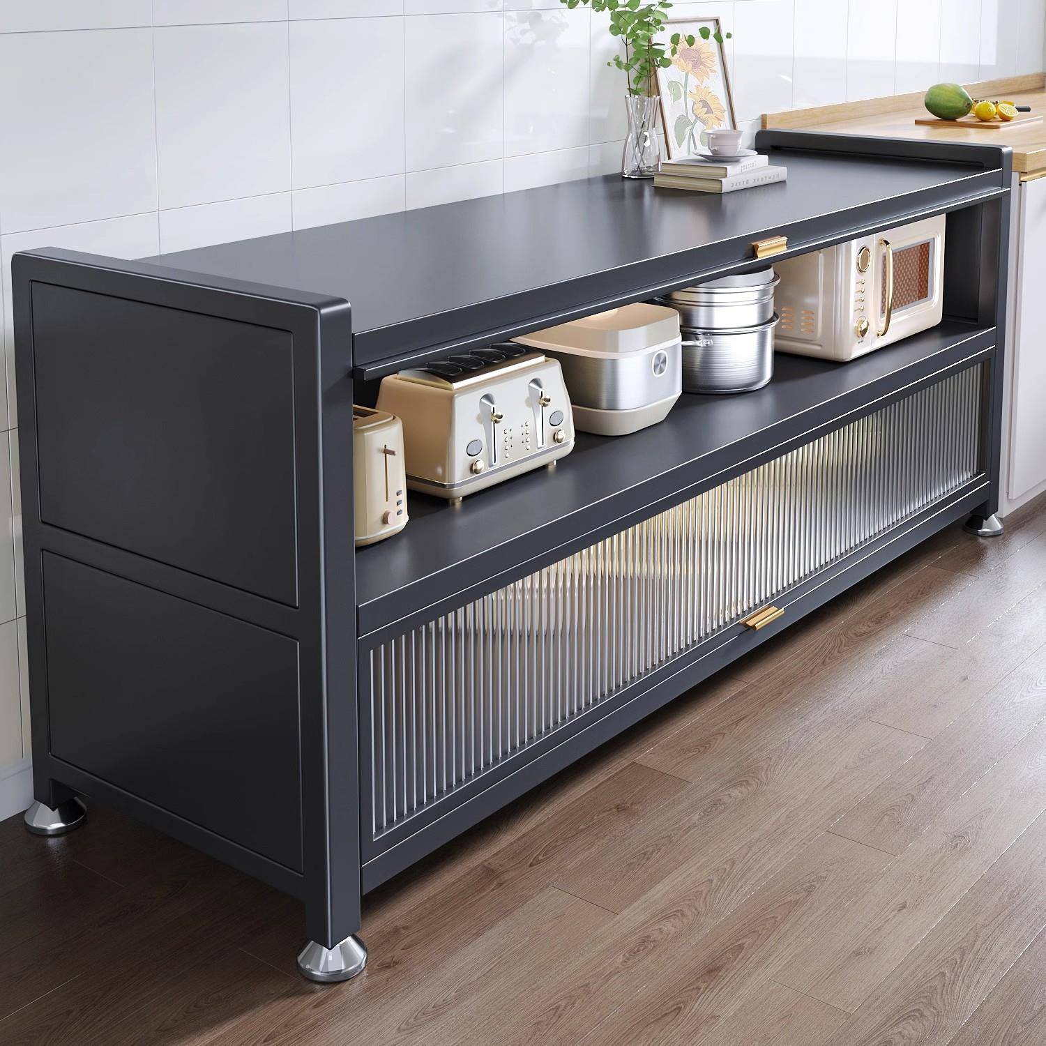 大容量纳餐厅边柜客靠墙茶水子现代简约厨房置物架橱柜SGF储物收