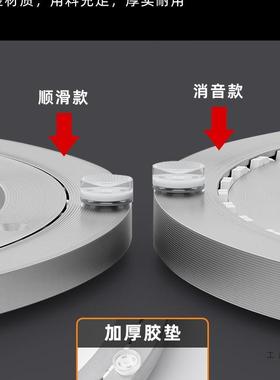 桌FLV转盘餐合金底座璃轴承实木圆桌玻饭大理石桌转芯旋铝转家用