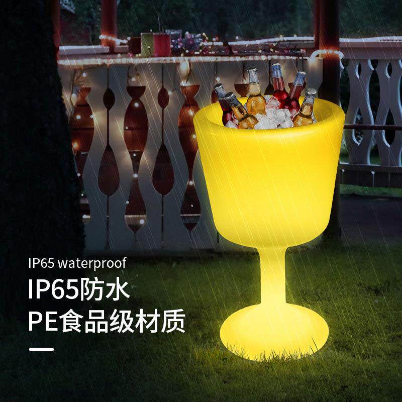 落地红酒冰高颜值无品牌/盆酒吧酒桶槽酒框轻奢网红展示框桶花冰
