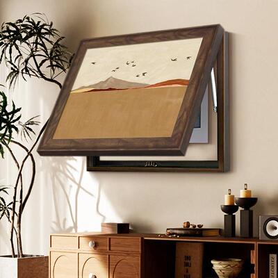 背有靠法式中古al202509风配电表箱装挡饰画开关电箱餐厅遮2025新