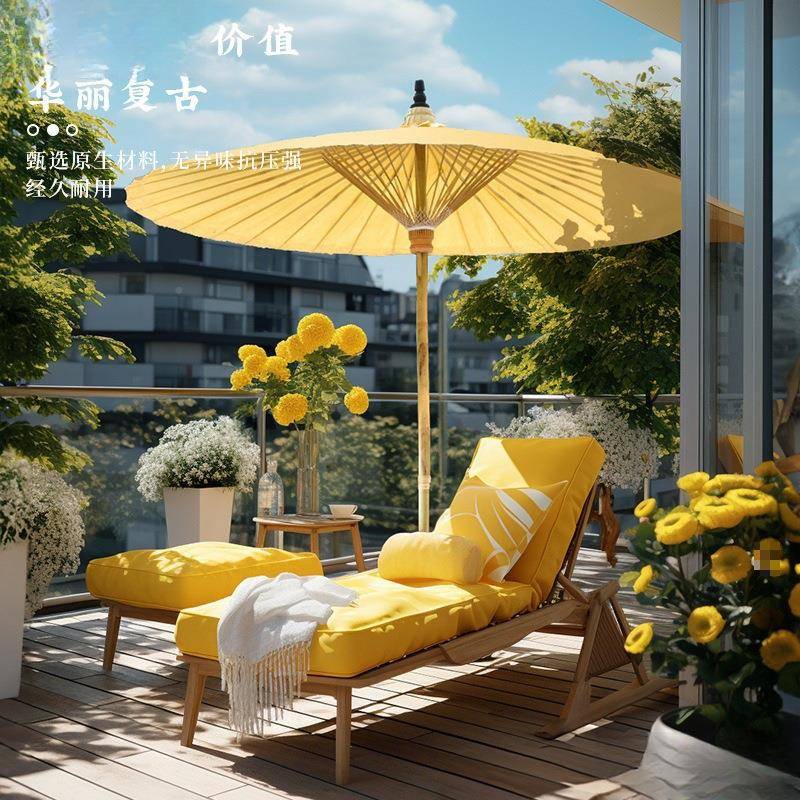 网红阳伞庭院花遮园院网子古风室内饰伞红大装油纸伞b3P7JSDa中柱