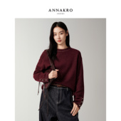 新款 玖姿安娜蔻优雅淑女风羊毛金葱星芒落肩毛针织衫 女2025冬季