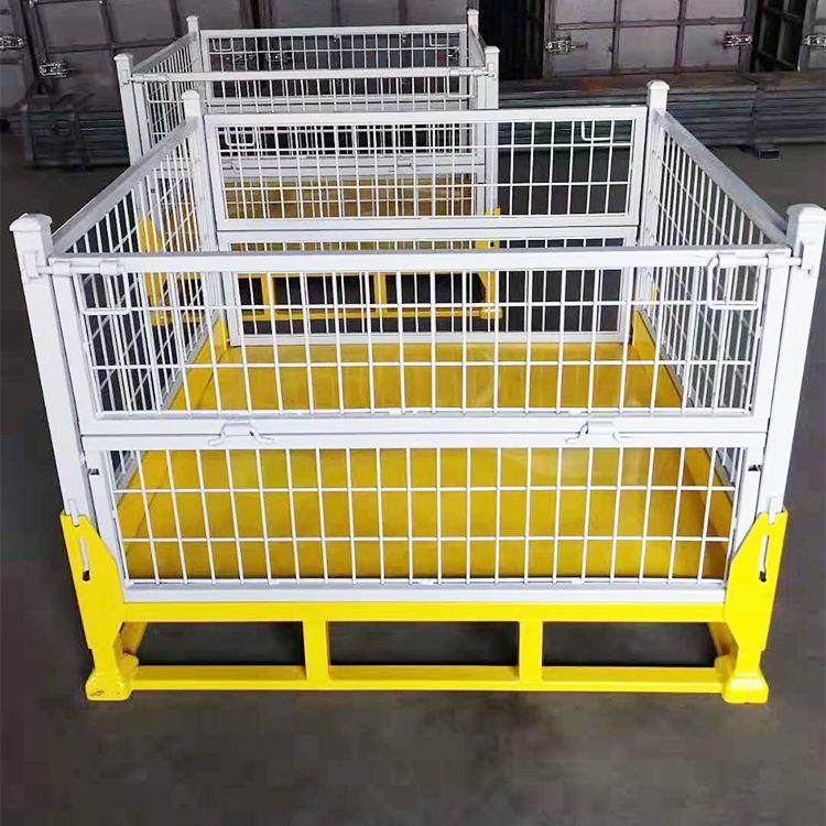 可折叠可堆垛汽配零部件用金属周转箱网格料箱,五金/工具,仓储笼,淘宝优惠券,粉丝福利购,淘宝优惠卷