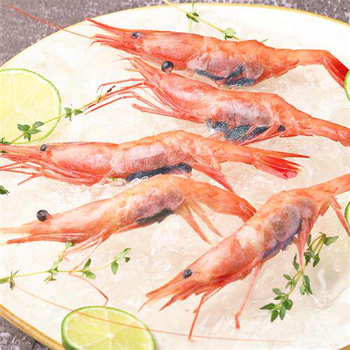进口 3L级俄罗斯北极虾甜虾腹籽日料长额虾1kg刺身生吃即食冷冻