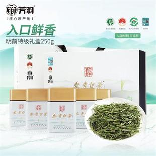 芳羽白茶2025年新茶安吉白茶250g正宗明前特级珍稀绿茶茶叶礼盒装