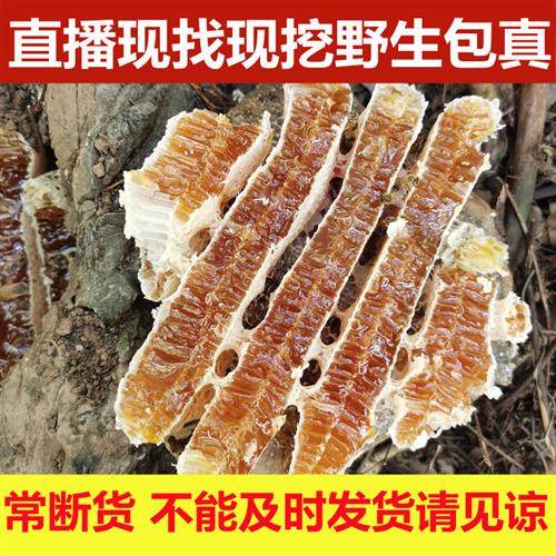 直播挖野生蜂蜜真蜂蜜纯天然蜂巢蜜百花蜜老巢蜜花粉蜜原蜜土蜂蜜