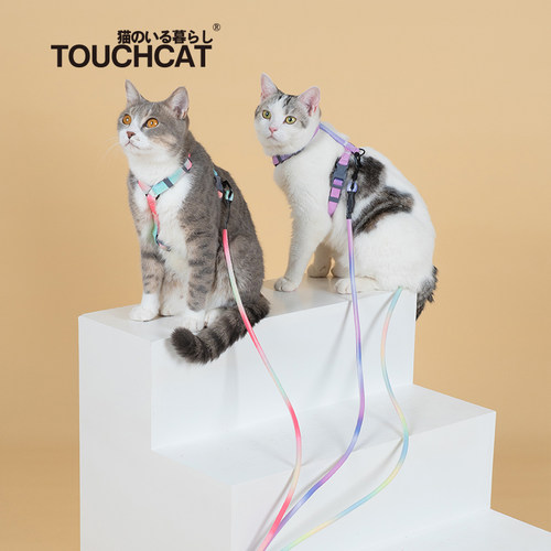 touchcat它它猫咪牵引绳防挣脱touchdog遛溜幼猫链子外出专用神器