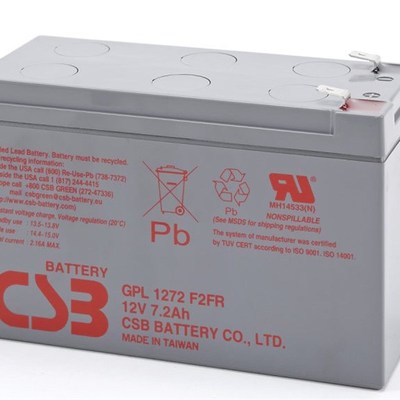 CSB希世比蓄电池GPL1272F2FR 12V7.2AH阀控式铅酸UPS消防应急电瓶