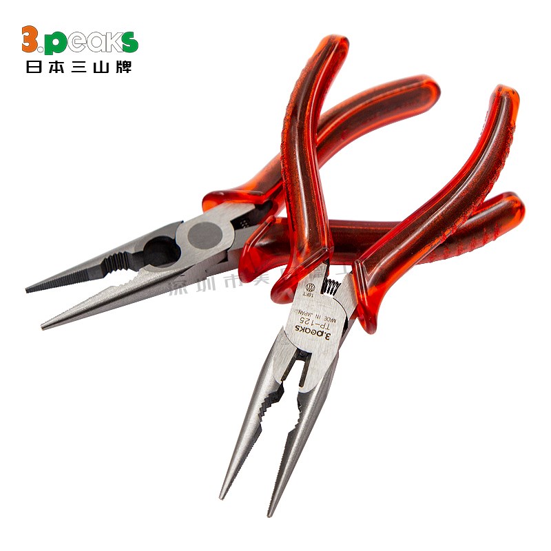 日本三山3.peaks电工尖嘴钳TP-150P-S/TP-125P-S老虎钳5寸6寸钳子