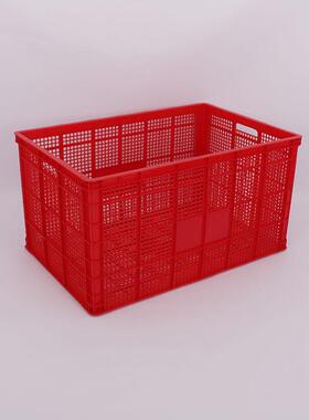 塑料红色大号KWZ周筐加转厚一米塑胶红大色周筐号框运输转网箱纯