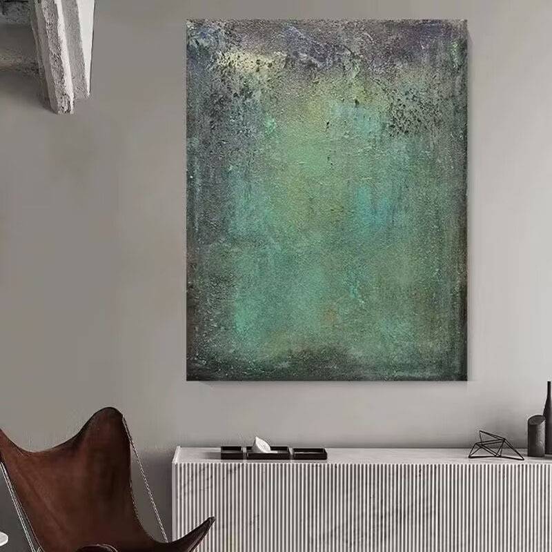 纯手绘油画轻奢客厅大气装饰画抽象立体肌理玄关入户挂画酒店壁画图片