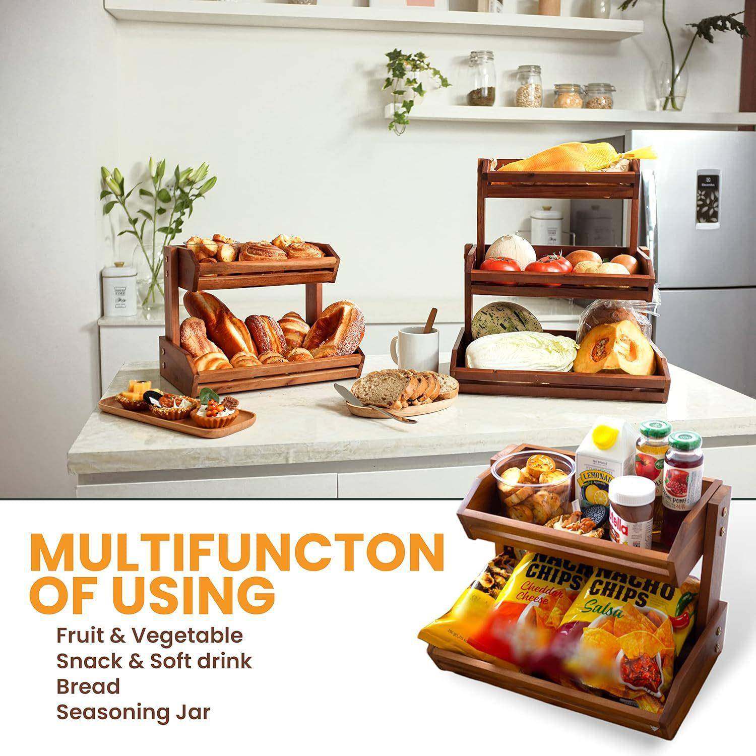 相思木木质收纳水收盘果篮沥水篮双层果镂空竹篮楠纳竹两层三层篮,收纳整理,书桌收纳置物架,淘宝优惠券,粉丝福利购,淘宝优惠卷