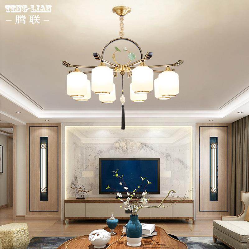全铜新吊中中式客厅灯轻奢楼楼餐厅书房复中国风7026式楼别墅大厅,家装灯饰光源,智能吊灯,淘宝优惠券,粉丝福利购,淘宝优惠卷
