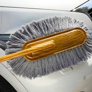 棉蜡汽车用蜡拖洗车掸纯刷子刷子F75HTMT7除尘掸擦拖车把木把