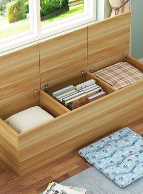 飘窗柜地柜柜由组NRM合收纳柜储物矮柜开门自可坐卧室榻榻上米阳