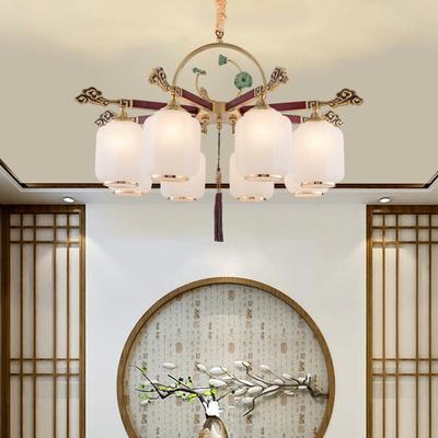 全铜新中式吊灯5006具实木客厅大气国中风别墅复式楼大厅吊灯500